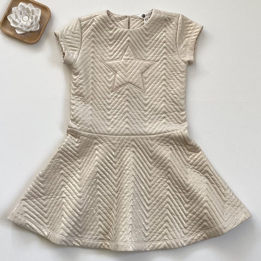 NWT Petit Lem Quilted Shimmery Star Dress